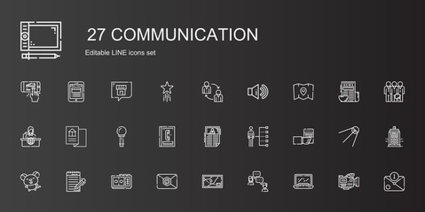 communication icons set