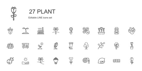 plant icons set