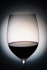 glass of red wine, macro