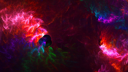 Fractal 3D rendering abstract and shiny background