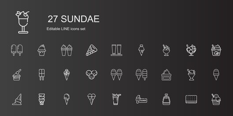 sundae icons set