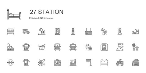 station icons set