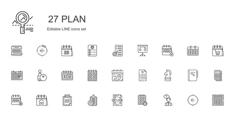 plan icons set