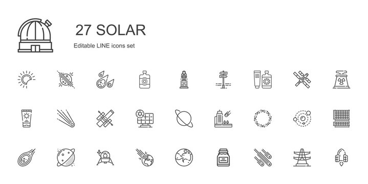 solar icons set