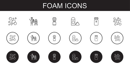 foam icons set