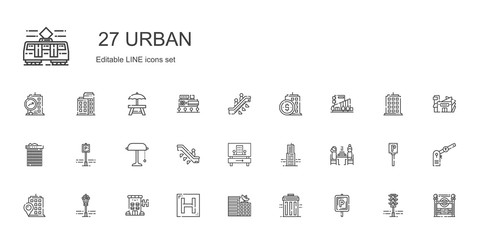 urban icons set