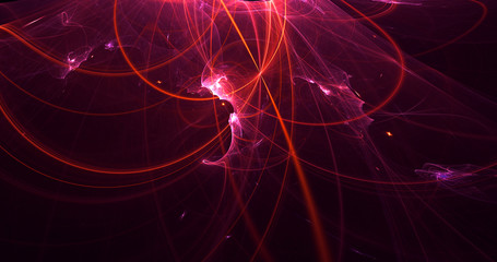 Fractal 3D rendering abstract and shiny background