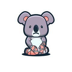 Bandaged koala after a burn. Fire in Australia.