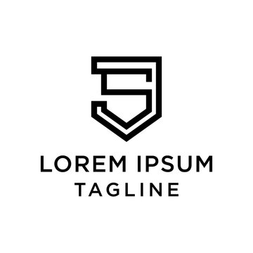 Initial JS, SJ Logo Design Template