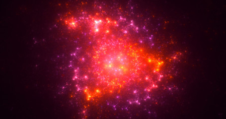 Fractal 3D rendering abstract and shiny background