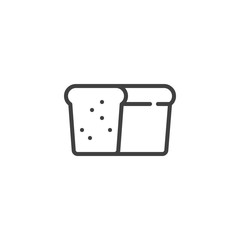 Loaf of bread line icon. linear style sign for mobile concept and web design. Pastry, Bread outline vector icon. Bakery symbol, logo illustration. Vector graphics