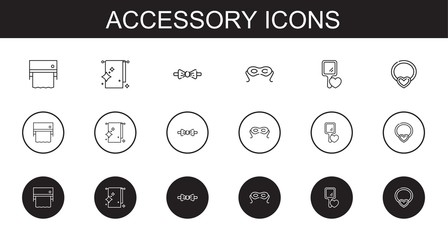 accessory icons set