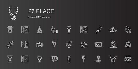 place icons set