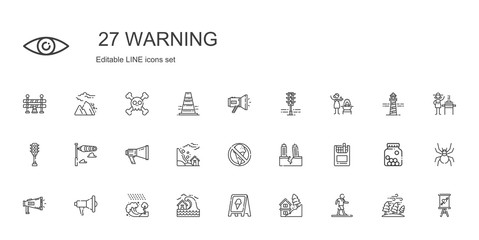 warning icons set