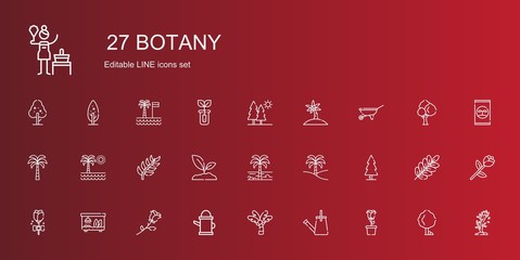 botany icons set