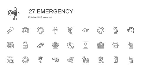 emergency icons set