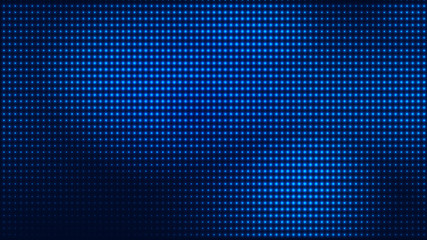Dot blue pattern screen led light gradient texture background. Abstract  technology big data digital background. 3d rendering.