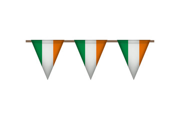 Ireland triangle flag garland.