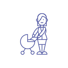 Isolated mother with baby vector design