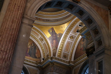 Fototapeta na wymiar St. Petersburg. St. Isaac's Cathedral. Built in 1858. Architect Auguste Montferrand. The interior.