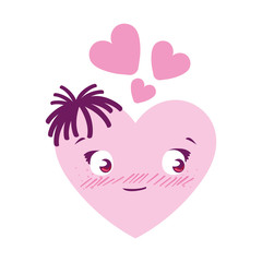 female heart cartoon vector design