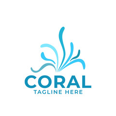 Fototapeta premium Coral Logo Icon Design Vector Template