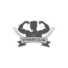 Fitness logo design template health or gym vector image