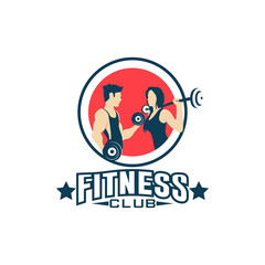Fitness logo design template health or gym vector image