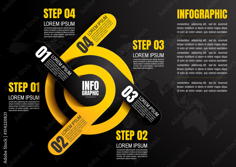 Canvas Prints infographic business data, process chart design template for presentation. abstract timeline element