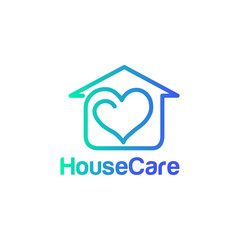 House Care Logo Template Design Vector