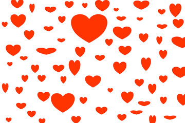 seamless background with hearts Abstract Red Hearts On White Valentines Day vector background illustration