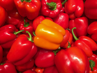 red and yellow peppers