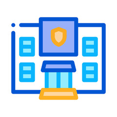 Police Department Build Icon Vector. Outline Police Department Build Sign. Isolated Contour Symbol Illustration