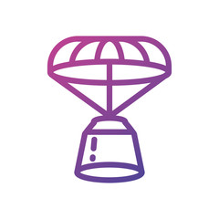 Isolated rocket with hot air balloon vector design