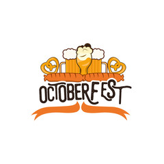 Vintage Octoberfest Beer Festival Abstract Vector Signs