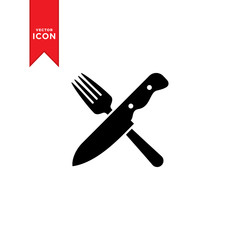 Knife and fork icon vector. Simple design and trend design style.