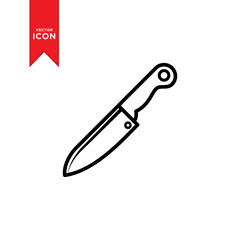 Obraz premium Knife icon vector. Simple design knife icon illustration.