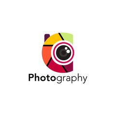 Photography Logo Design Stock Vector
