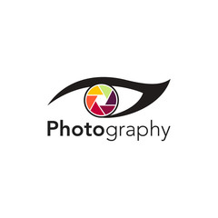 Photography Logo Design Stock Vector