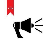 Megaphone icon vector. Simple design loudspeaker icon illustration.