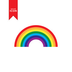 Rainbow icon vector. Beauty design rainbow icon.