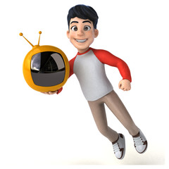 Fun 3D Asian teenager with a manga style