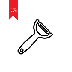 Peeler icon vector. Potato peeler icon template. Flat design style.