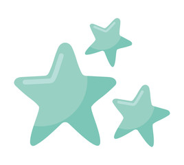 Isolated blue stars vector design