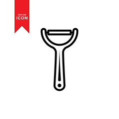 Peeler icon vector. Potato peeler icon template. Flat design style.