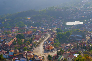 Urban on the mountain in the countryside of laos.