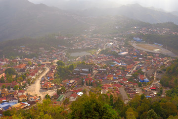 Urban on the mountain in the countryside of laos.