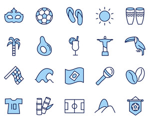 Brasilien Stereotyp Vector Icon Illustration Set © rawku5