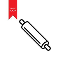 Fototapeta premium Rolling pin icon vector. Simple design rolling pin icon illustration.