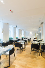 Interior of a new hotel restaurant